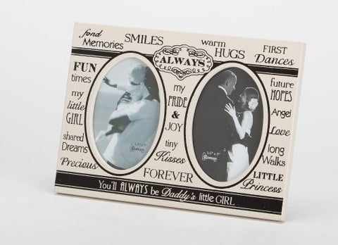 7" DADDY'S GIRL FRAME 2-3X5 PH TYPOGRAPHIC COLL