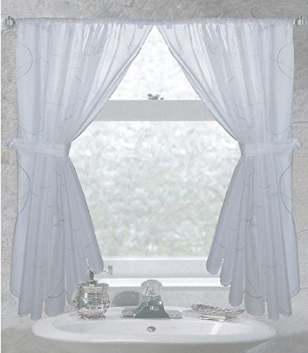 Ava Fabric Window Curtain - White