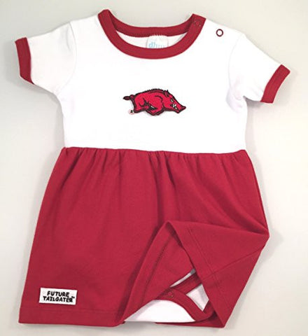 Arkansas Razorbacks Baby Onesie Dress (NB - 3 Months, Color Trim)