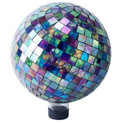10" Mosaic Gazing Globe- Blue and Purple