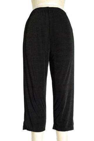 Jostar Stretchy Capri Pants in Black Color in Large Size