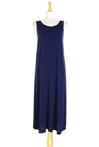 Jostar Stretchy Long Tank Dress in Navy Color in X-Large Size