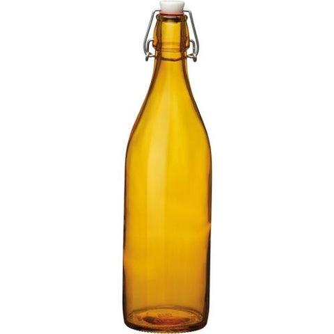 Bormioli Rocco Giara Orange Glass Swing Top Bottle