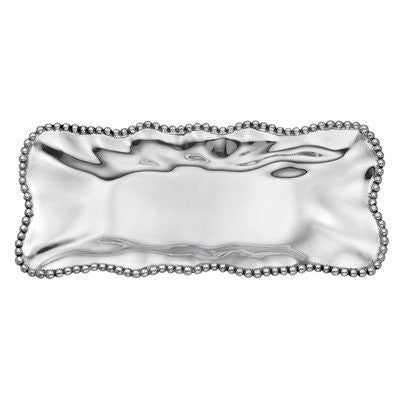 LNX ORGANICS MTL BEADED WAVE RECT TRAY