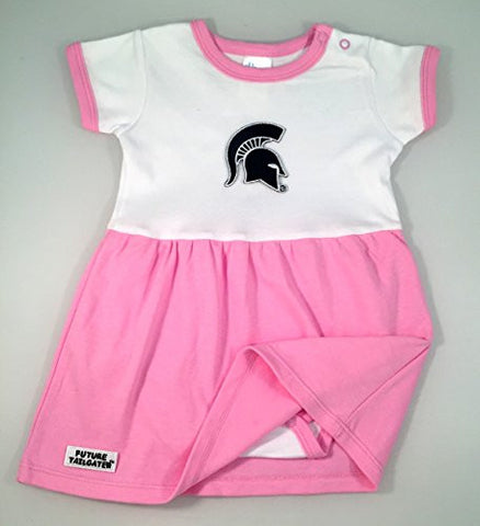 Michigan State Spartans Baby Onesie Dress (NB - 3 Months, Color Trim)