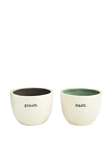 “Pinch” + “Dash” Salt and Pepper Cellars, Set of 2