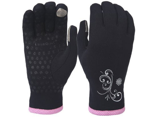 Power Glove, black/pink, swirl metallic print, L