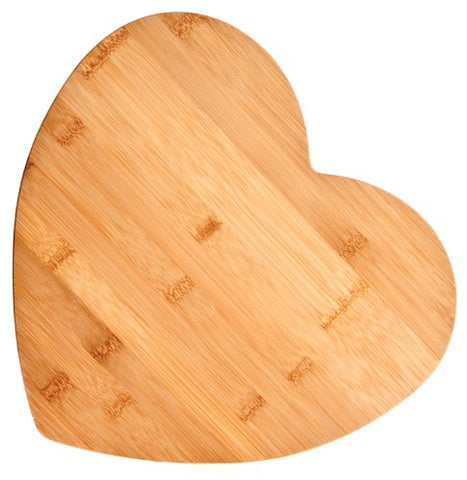 Bamboo Heart-Shaped Cutting Board, Medium