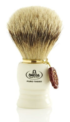 641 Silvertip Badger Shaving Brush, Resin Handle, White