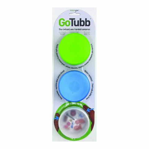 GoTubb, 3-Pack, Medium (2oz), Clear/Green/Blue