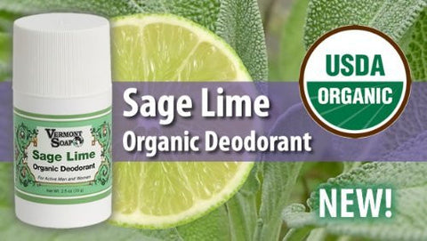 Organic Deodorant Sage Lime 2.5 oz