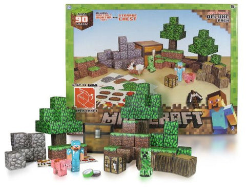 Minecraft Paper Craft - Overworld Deluxe Set (90 Plus Pieces)