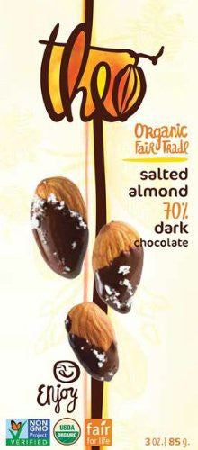 Classic Bar 3 oz - Salted Almond 70% Dark Chocolate