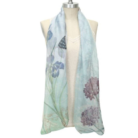 Modern Vintage Butterfly Printed Scarf