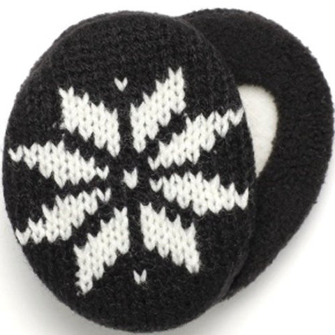 Knit Snowflakes with Thinsulate Black, Small