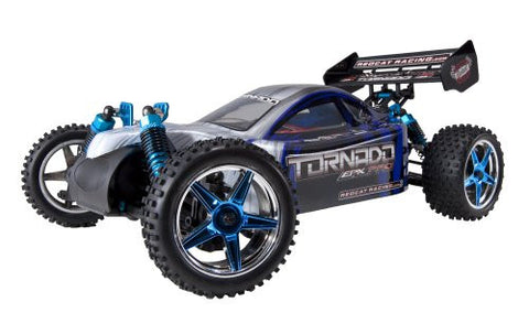 Redcat Racing Brushless Electric Tornado EPX PRO Buggy with 2.4GHz Radio,7.2v 2000mAh NiMh Battery and Charger Included (1/10 Scale), Blue/Silver