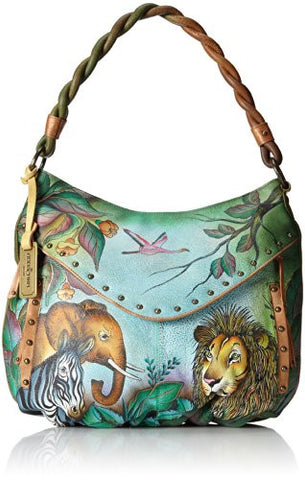 African Adventure Ruched Multi Pocket Hobo