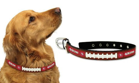 San Francisco 49ers - Leather Collar and Leather Leash, Large Collar