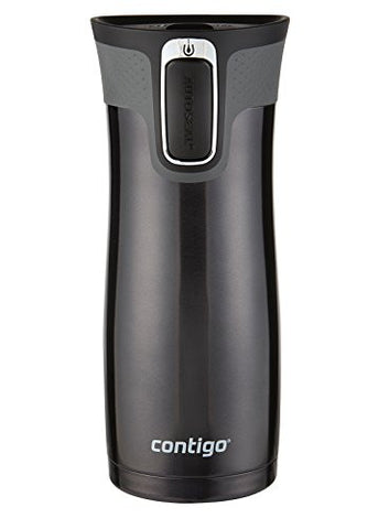 Contigo Autoseal West Loop Stainless Steel Travel Mug with Easy Clean Lid, 16-Ounce, Black