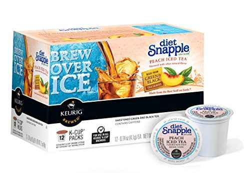 Snapple - Diet Peach Iced Tea, 12-Count K-Cup