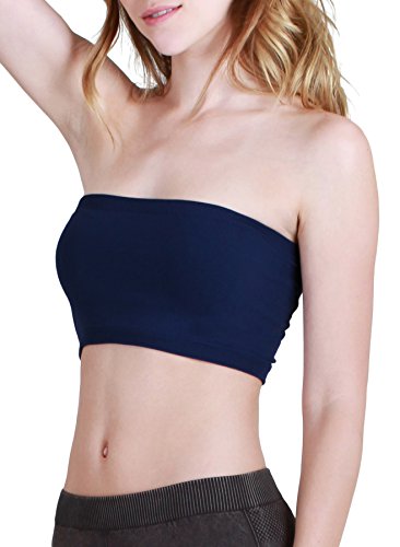 Seamless Bandeau Top - 22 Navy, One Size