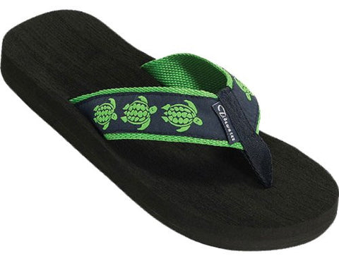 Women's Tidewater Boardwalk Flip Flop Sandals,7 B(M) US,Sea Turtles
