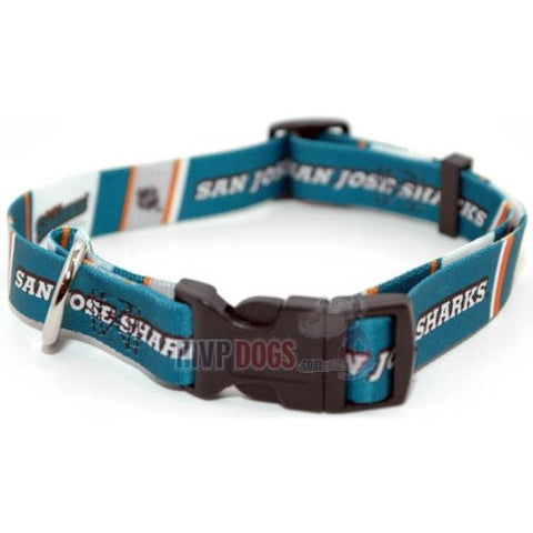 San Jose Sharks Dog Collars & Leash, Large Collar