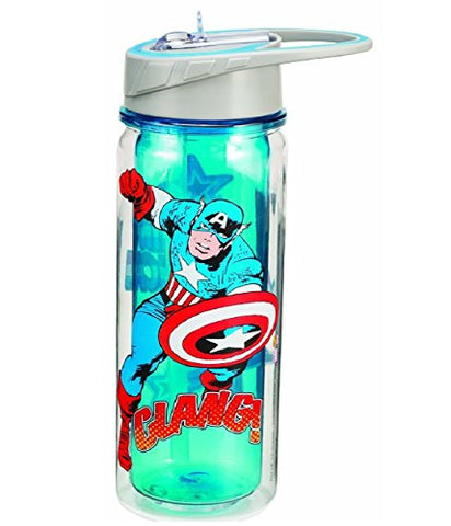 Marvel Captain America 18 oz. Tritan Water Bottle, 3" x 4" x 10"
