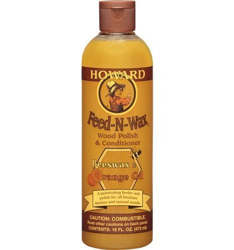 SET of 2 Howard Feed-N-Wax Wood Polish & Conditioner BeesWax Polish 16oz