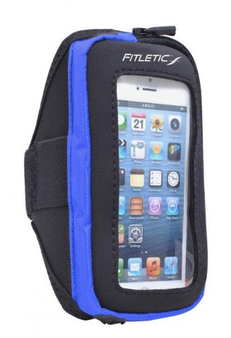 Fitletic Smart Phone Arm Band with Window, Black/Blue, Large/X-Large