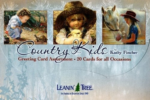 Country Kids by Kathy Fincher Boxed Greeted Cards, 20 cards (20 designs) with 22 envelopes