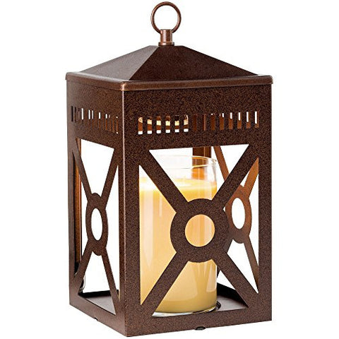 Mission Candle Warmer Lantern - Rustic Brown