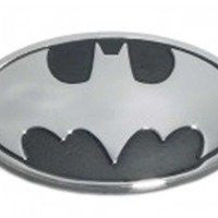Batman Chrome Auto Emblem (Black & Chrome Oval)