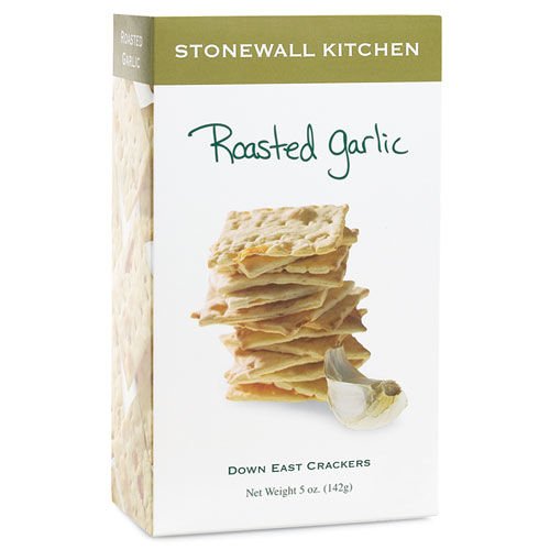 Stonewall Kitchen Roasted Garlic Crackers, 5 Ounces