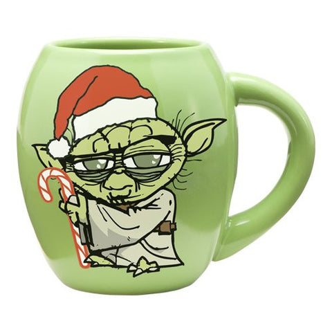 Star Wars Yoda Holiday 18 oz. Oval Ceramic Mug, 5.5" x 4" x 4.5"