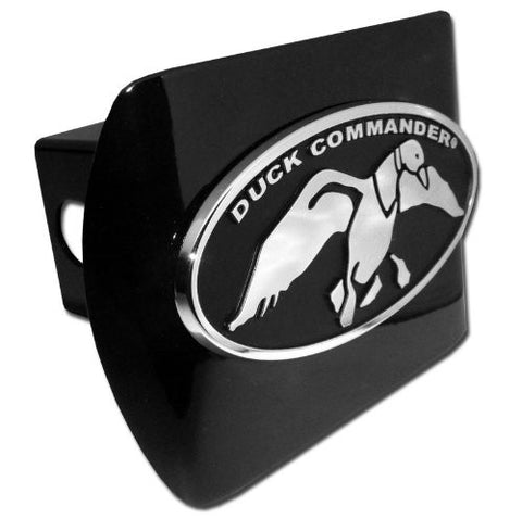 Duck Commander (Chrome & Black Oval) Black Hitch Cover