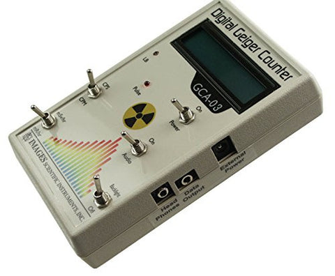 GCA-03 Digital Geiger Counter Nuclear Radiation Detection Monitor with Digital Meter - NRC Certification Ready- 0.001 mR/hr Resolution -- 350 mR/hr Range.