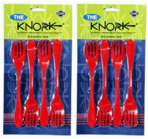 Plastic Knorks 4-Pack Red