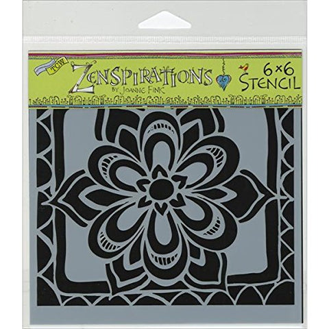 6x6 Stencil Zen Flower