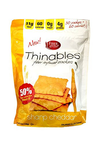 Thinables Crackers, Cheese Flavor, 6 oz