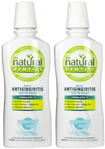 Natural Dentist Healthy Balance Mouth Rinse Peppermint Sage 16.9 oz