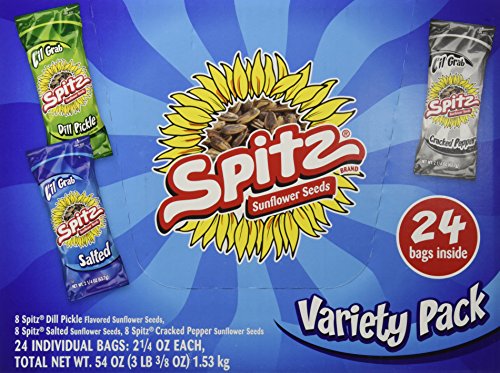Spitz Variety Sunflower Seeds 24 Count 2.25 Oz