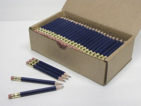Hexagon Pencils - With Eraser - Navy - 1 Gross(144pcs) - No. 2 lead
