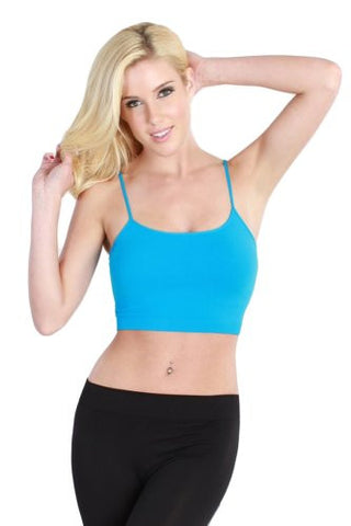 Seamless Bra Top - 9 Turquoise, One Size