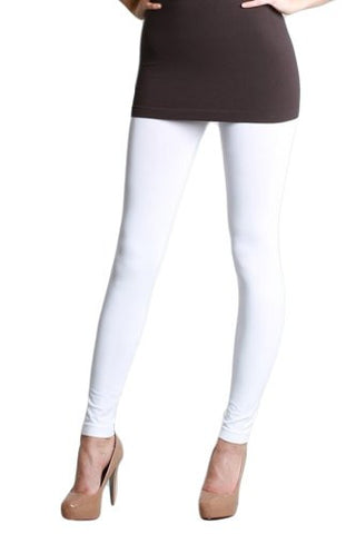 Seamless Ankle Length Leggings - 7 White, One Size