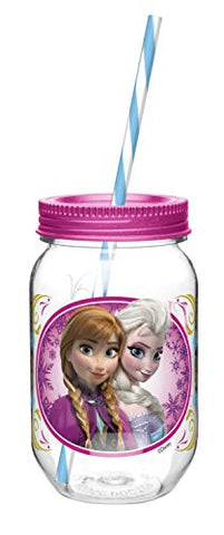 Disney Frozen Mason Jar Tumbler - Anna and Elsa
