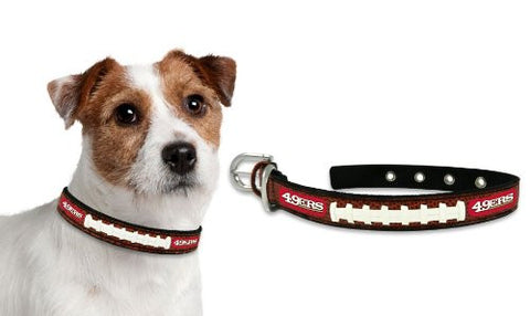 San Francisco 49ers - Leather Collar and Leather Leash, Large Collar