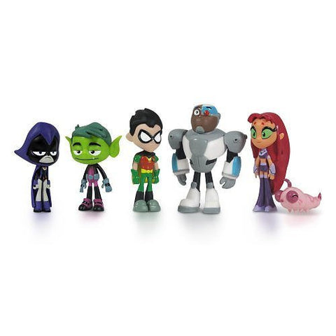 Teen Titans Go! - 2" 6 Pack (Robin, Cyborg, Raven, Beast Boy, Starfire, Silkie)