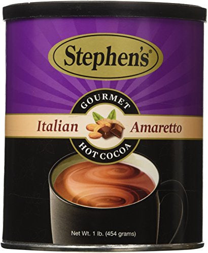 Stephen's Gourmet Italian Amaretto Hot Cocoa 1 LB Can