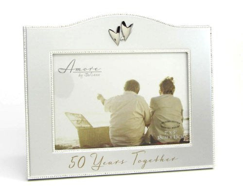 7.75"H 50TH ANNIVERSARY FRAME HOLDS 5X7 PHOTO